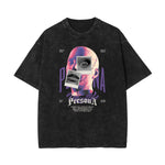 Stone Wash Abstract Graphic Art T-Shirt