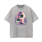 Washed Cotton Abstract Graphic Tee