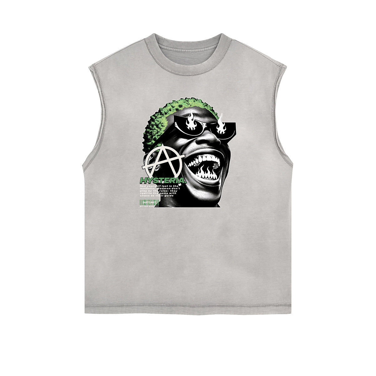 Frayed Edge Abstract Graphic Tank Top