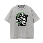 Washed Cotton Abstract Graphic Tee