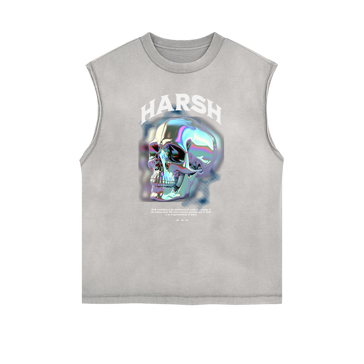 Frayed Edge Abstract Graphic Tank Top