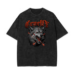 Stone Wash Abstract Graphic Art T-Shirt