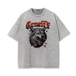 Washed Cotton Abstract Graphic Tee