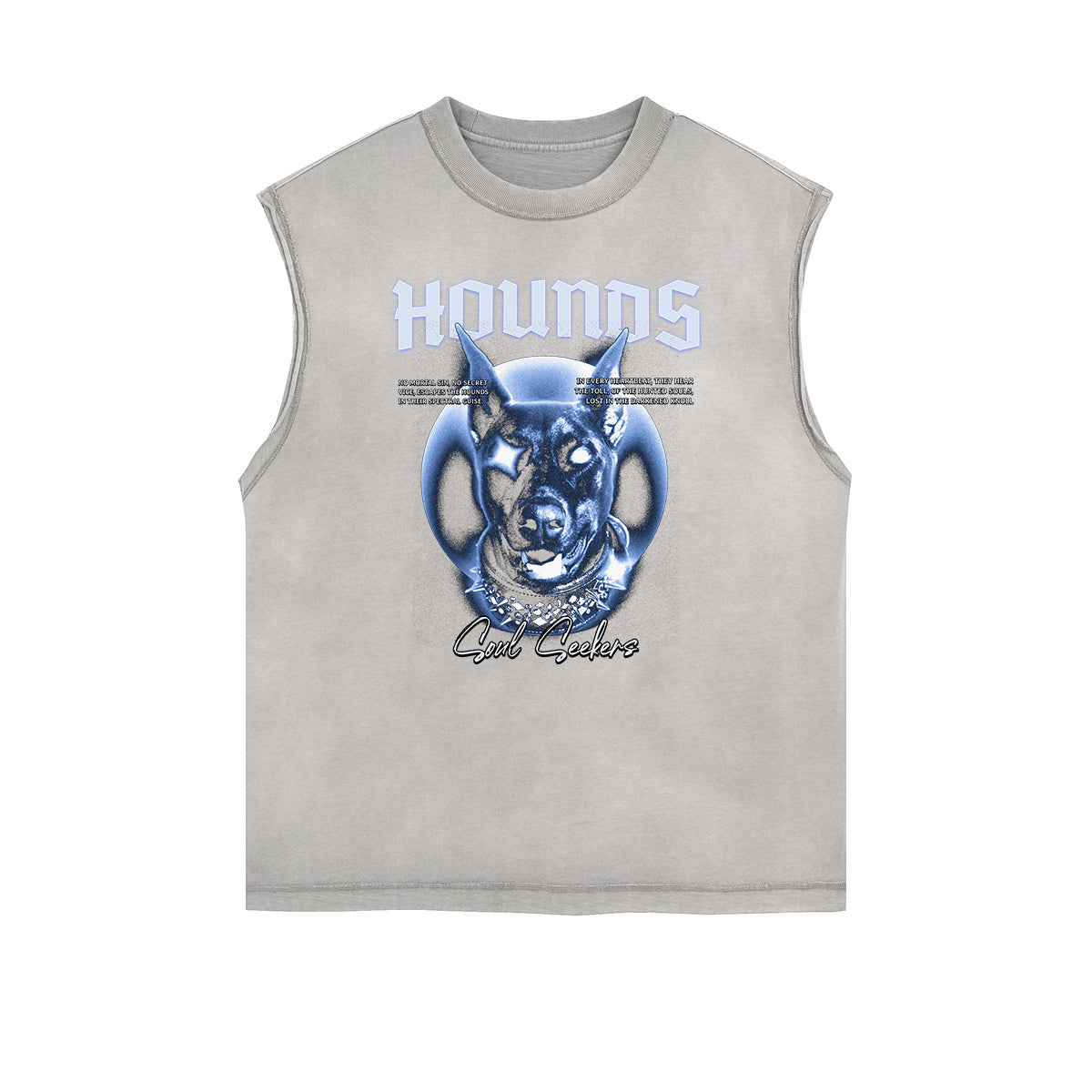 Frayed Edge Abstract Graphic Tank Top