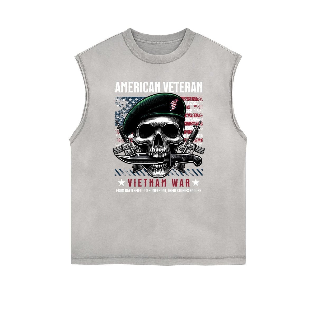 Frayed Edge Abstract Graphic Tank Top