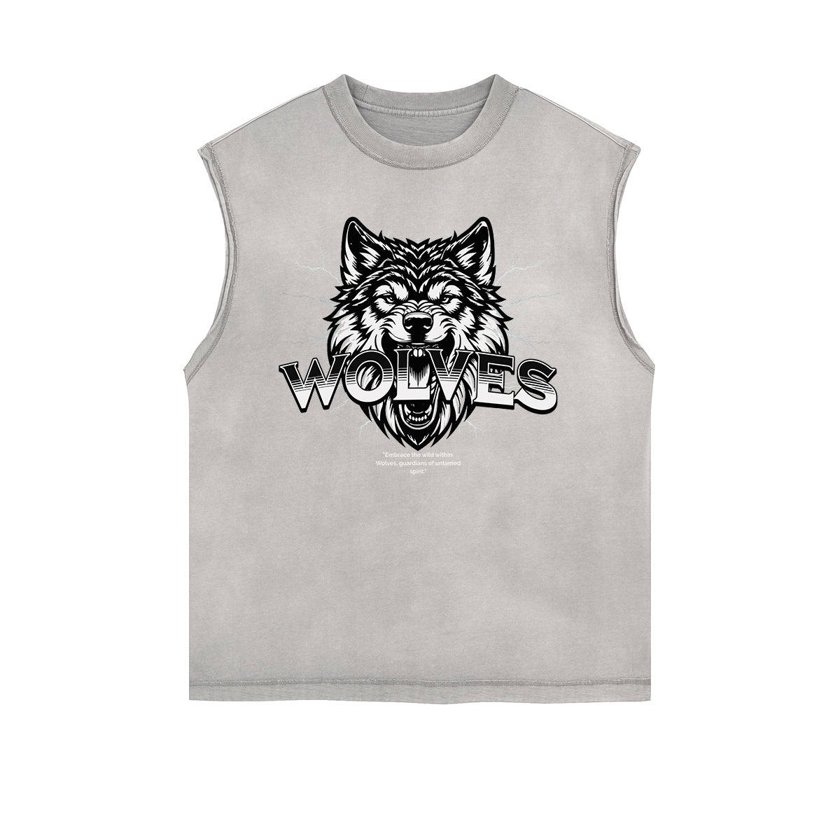 Frayed Edge Abstract Graphic Tank Top