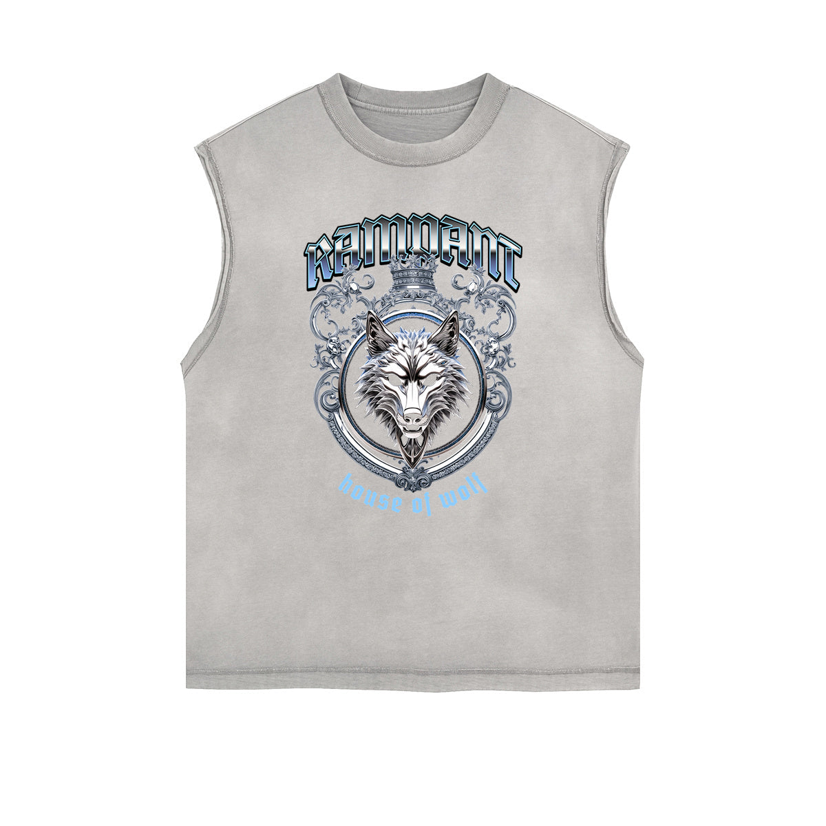 Frayed Edge Abstract Graphic Tank Top