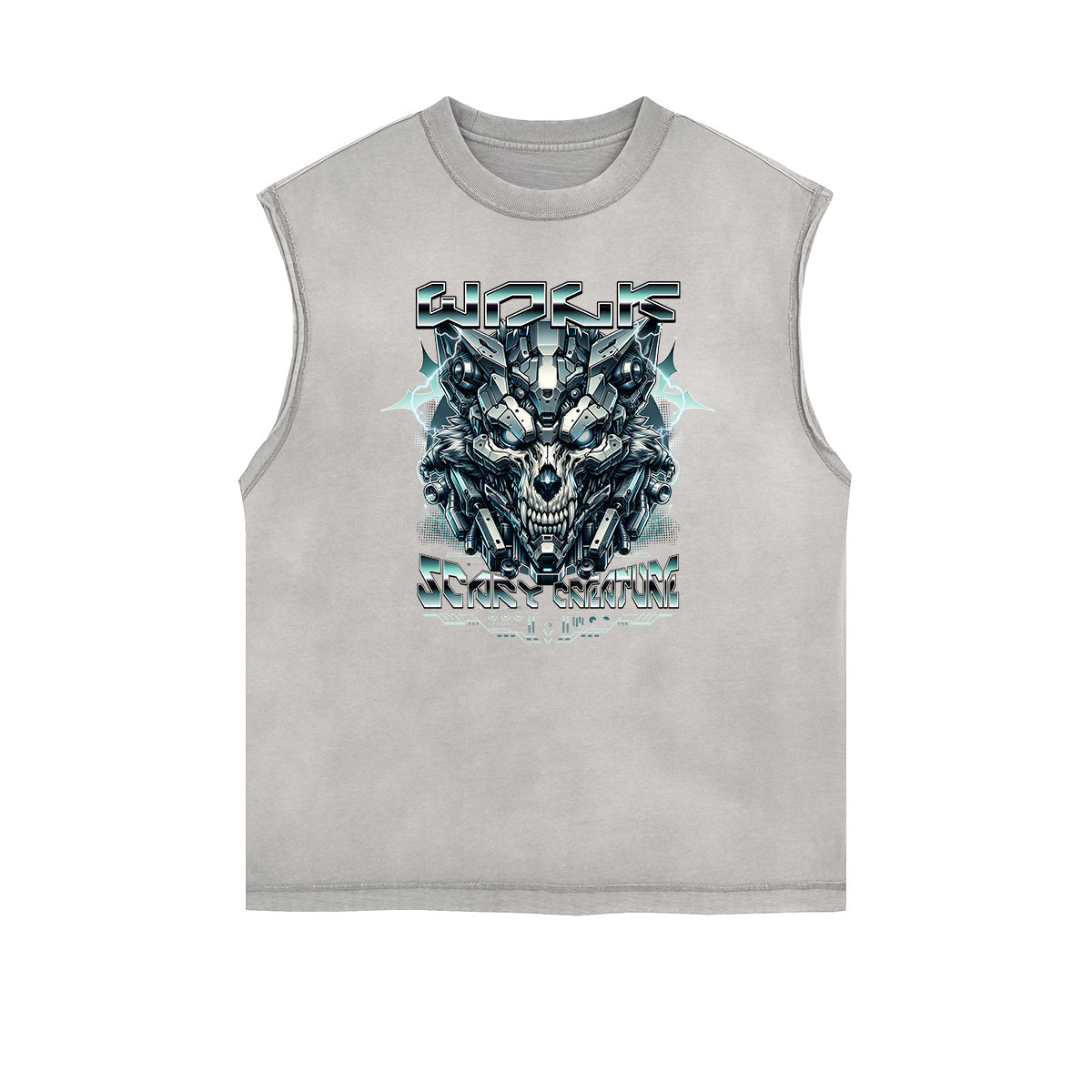Frayed Edge Abstract Graphic Tank Top