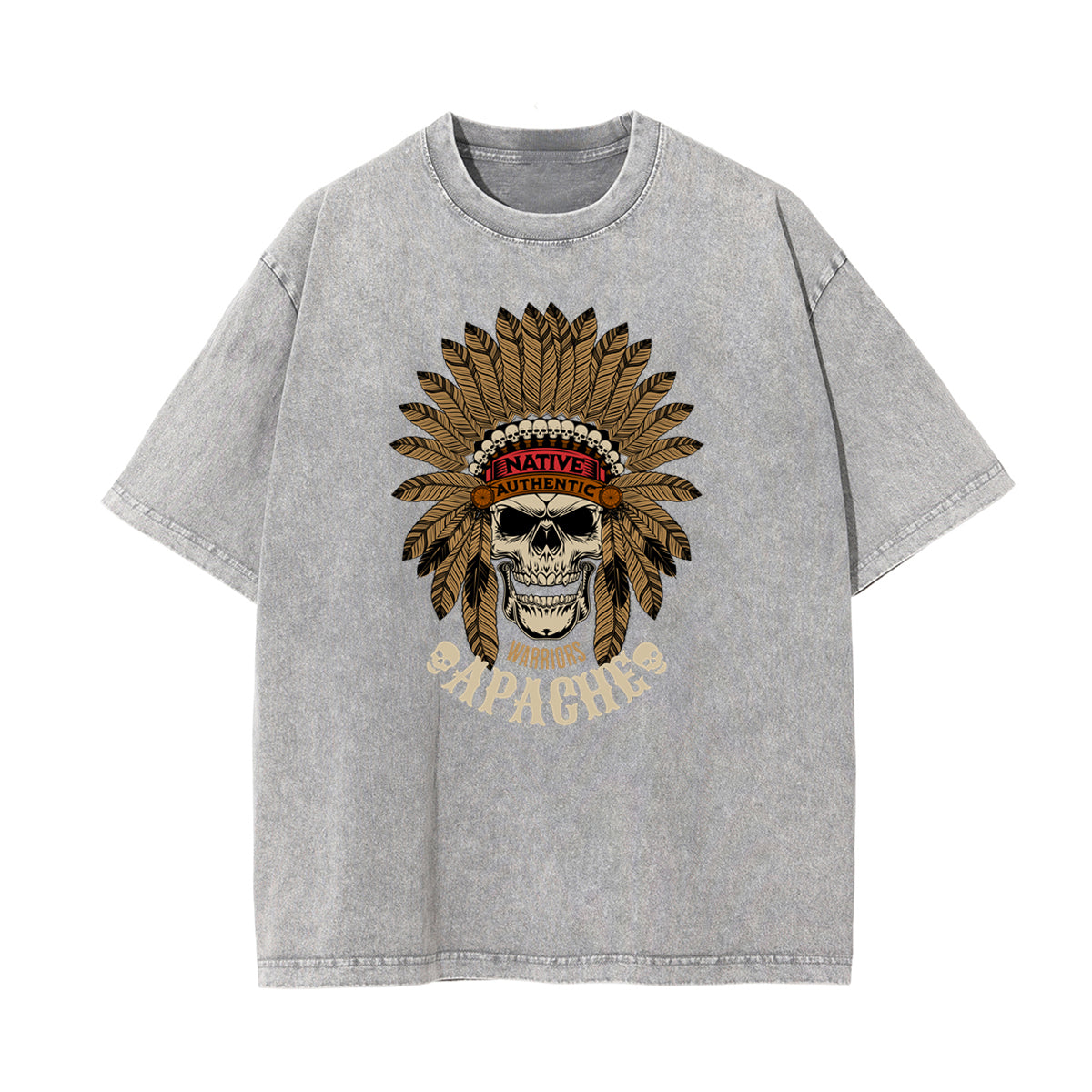 Washed Cotton Abstract Graphic Tee