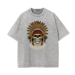 Washed Cotton Abstract Graphic Tee