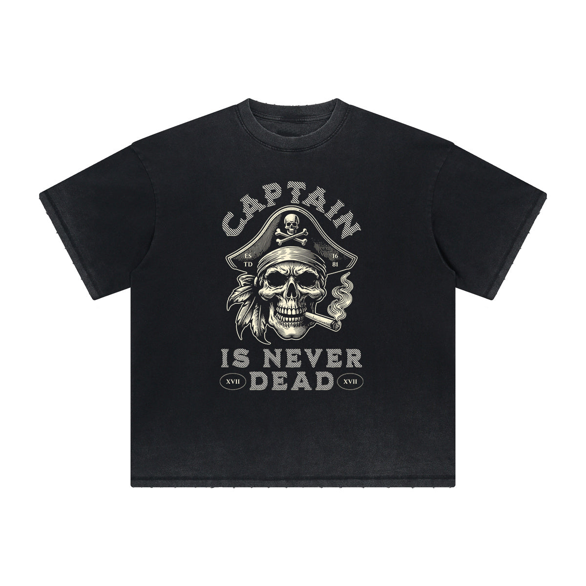 Vintage Frayed Guardian Pattern Tee