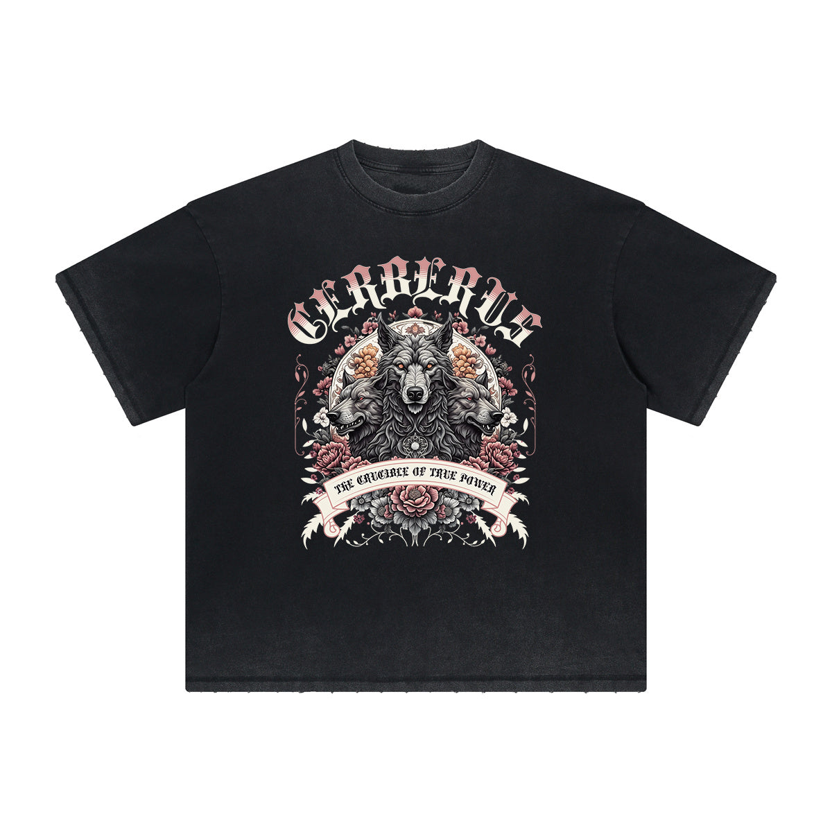 Vintage Frayed Guardian Pattern Tee