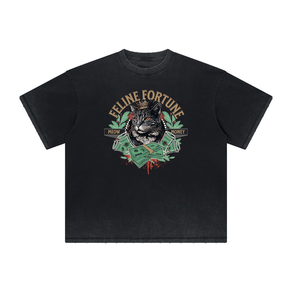 Vintage Frayed Guardian Pattern Tee