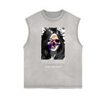 Frayed Edge Mask Graphic Tank Top