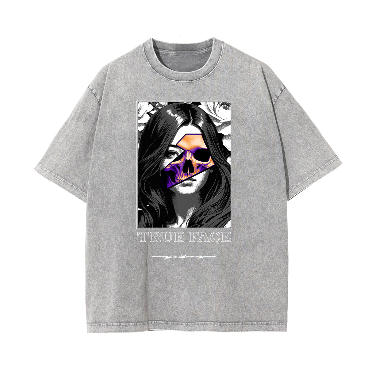 Washed Mask Graphic Cotton Tee