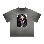 Vintage Frayed Mask Pattern Tee