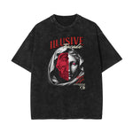 Stone Wash Mask Pattern T Shirt