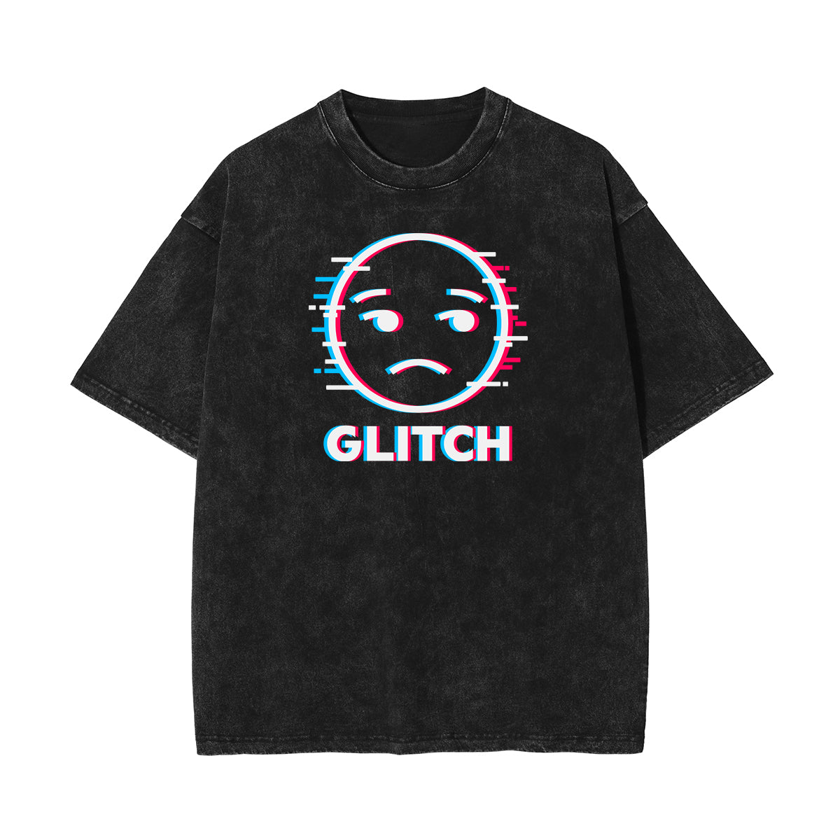 Stone Wash Mask Pattern T Shirt