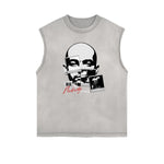 Frayed Edge Mask Graphic Tank Top