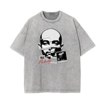 Washed Mask Graphic Cotton Tee