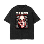 Stone Wash Mask Pattern T Shirt