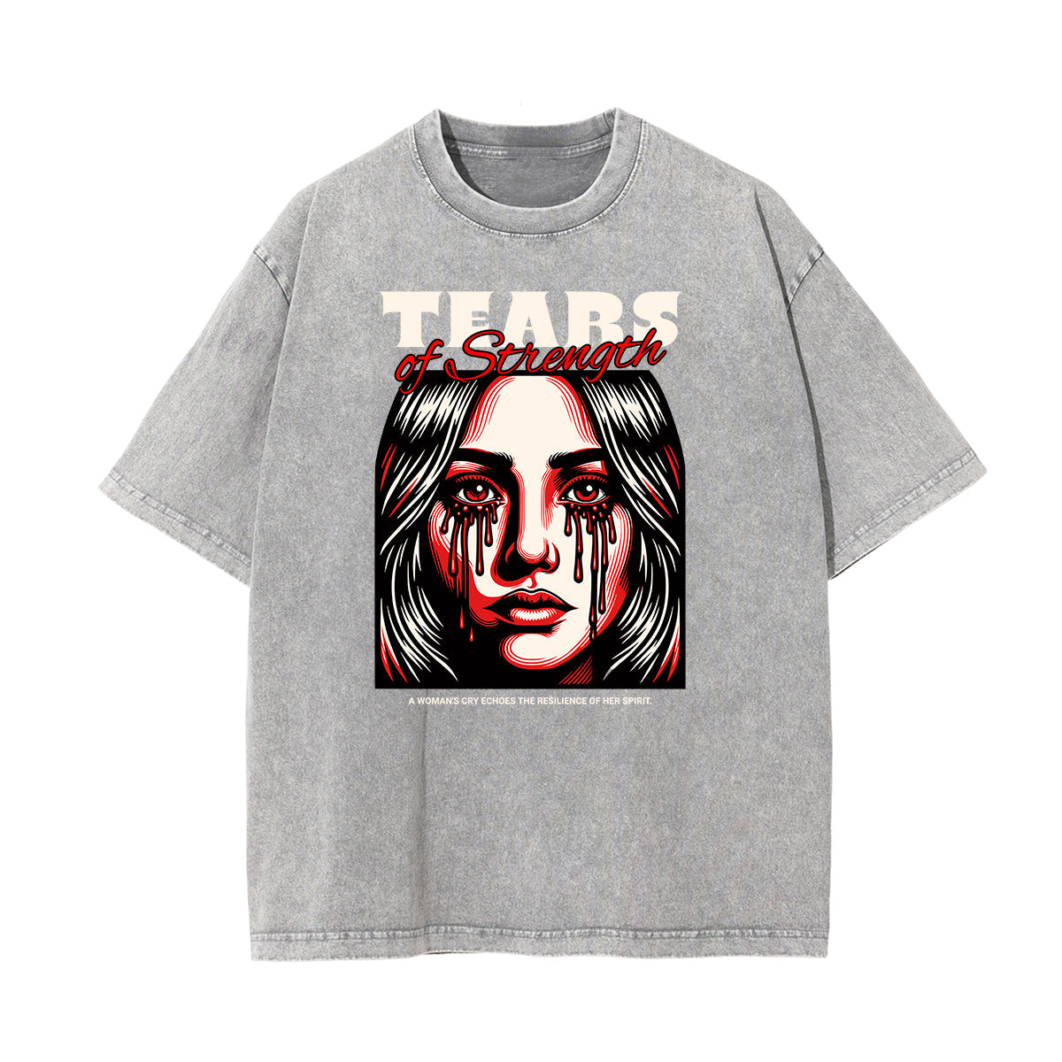 Washed Mask Graphic Cotton Tee