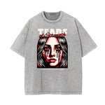Washed Mask Graphic Cotton Tee