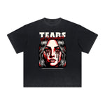 Thick Faded Mask Graphic T Shirt