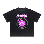 Thick Faded Mask Graphic T Shirt