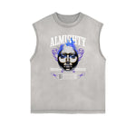 Frayed Edge Mask Graphic Tank Top