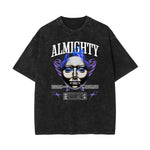 Stone Wash Mask Pattern T Shirt