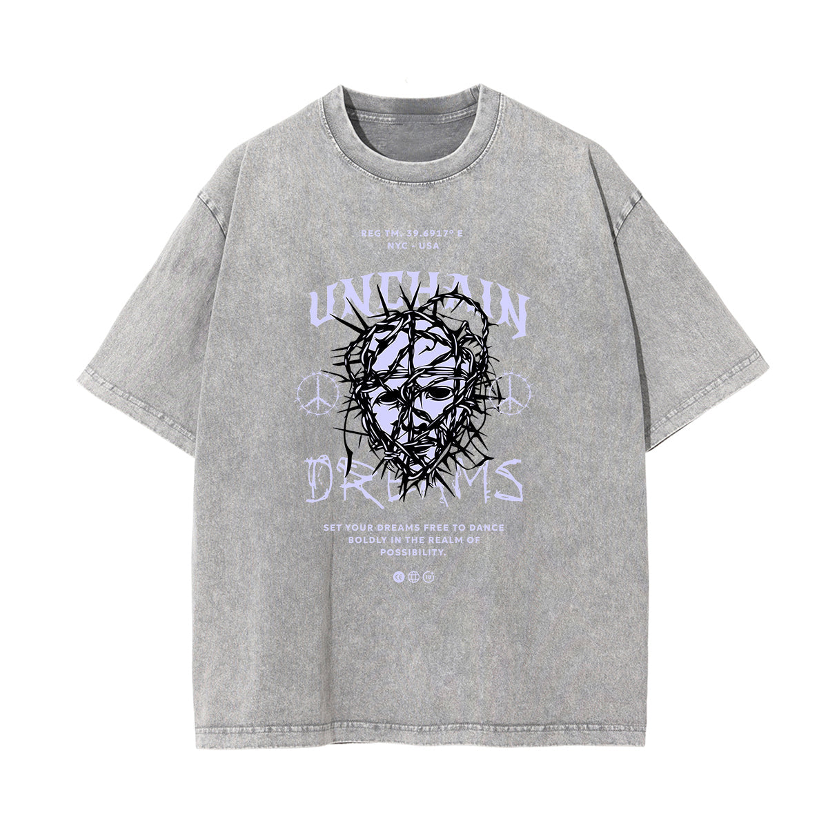 Washed Mask Graphic Cotton Tee