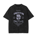 Stone Wash Mask Pattern T Shirt