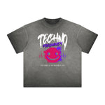 Vintage Frayed Mask Pattern Tee