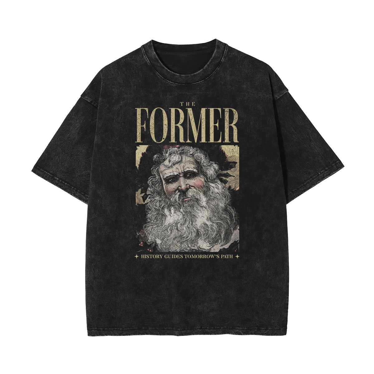 Stone Wash Mask Pattern T Shirt