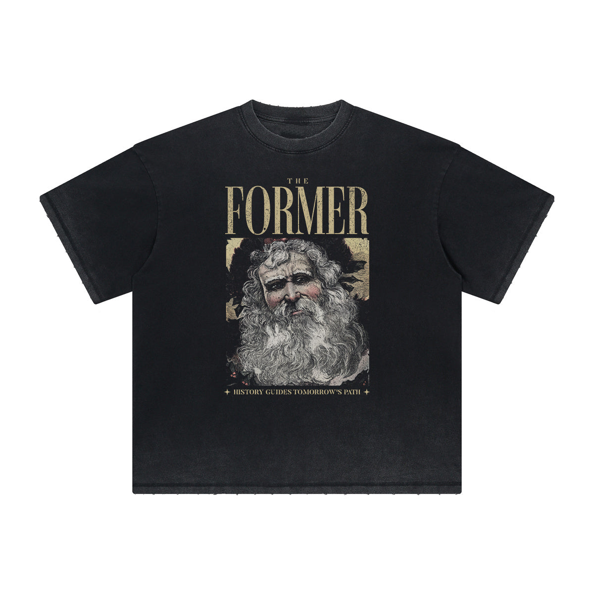 Thick Faded Mask Graphic T Shirt