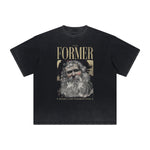 Thick Faded Mask Graphic T Shirt