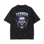 Stone Wash Mask Pattern T Shirt