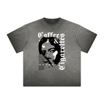 Vintage Frayed Mask Pattern Tee