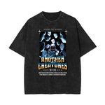 Stone Wash Mask Pattern T Shirt