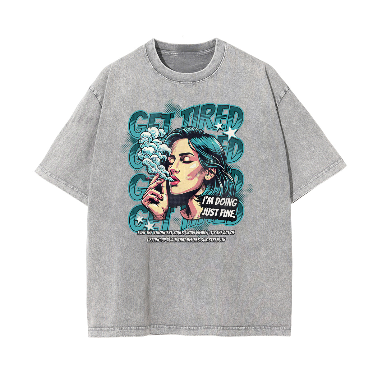 Washed Mask Graphic Cotton Tee