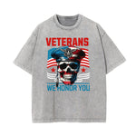 Washed American Skull Graphic Cotton Tee