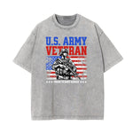 Washed American Skull Graphic Cotton Tee