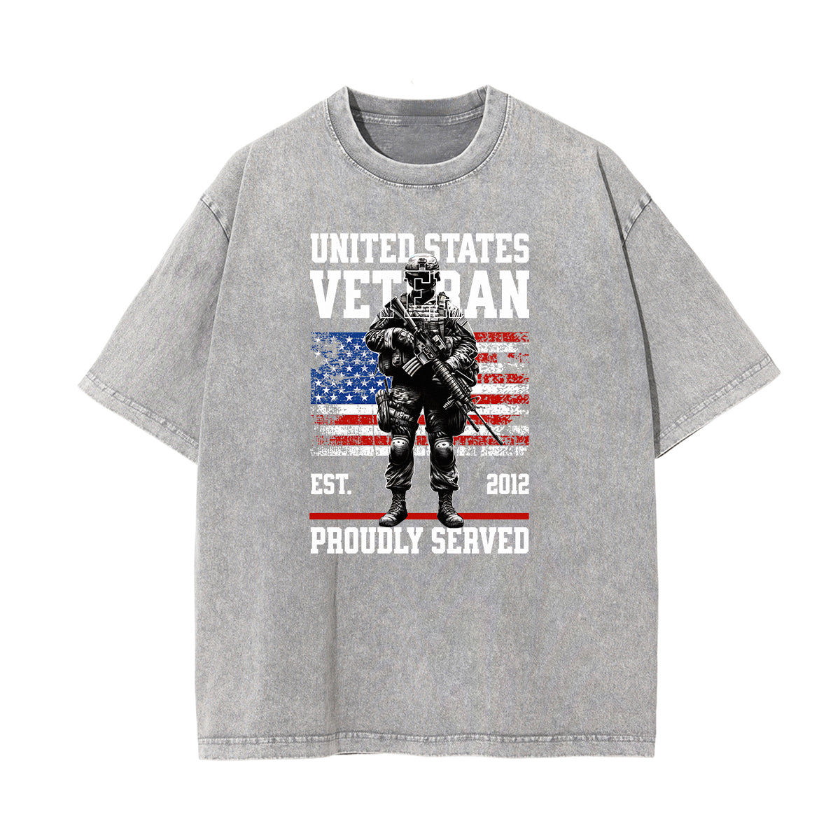 Washed American Skull Graphic Cotton Tee