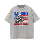 Washed American Skull Graphic Cotton Tee