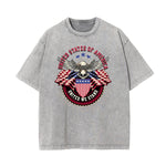 Washed American Skull Graphic Cotton Tee