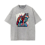 Washed Wolf Graphic Cotton Tee