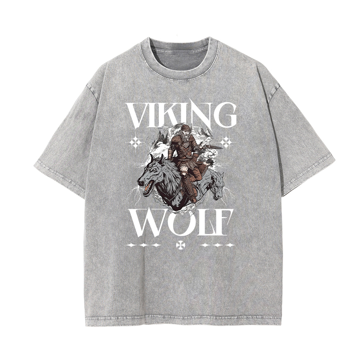 Washed Wolf Graphic Cotton Tee