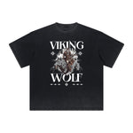 Vintage Frayed Wolf Pattern Tee