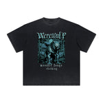 Vintage Frayed Wolf Pattern Tee